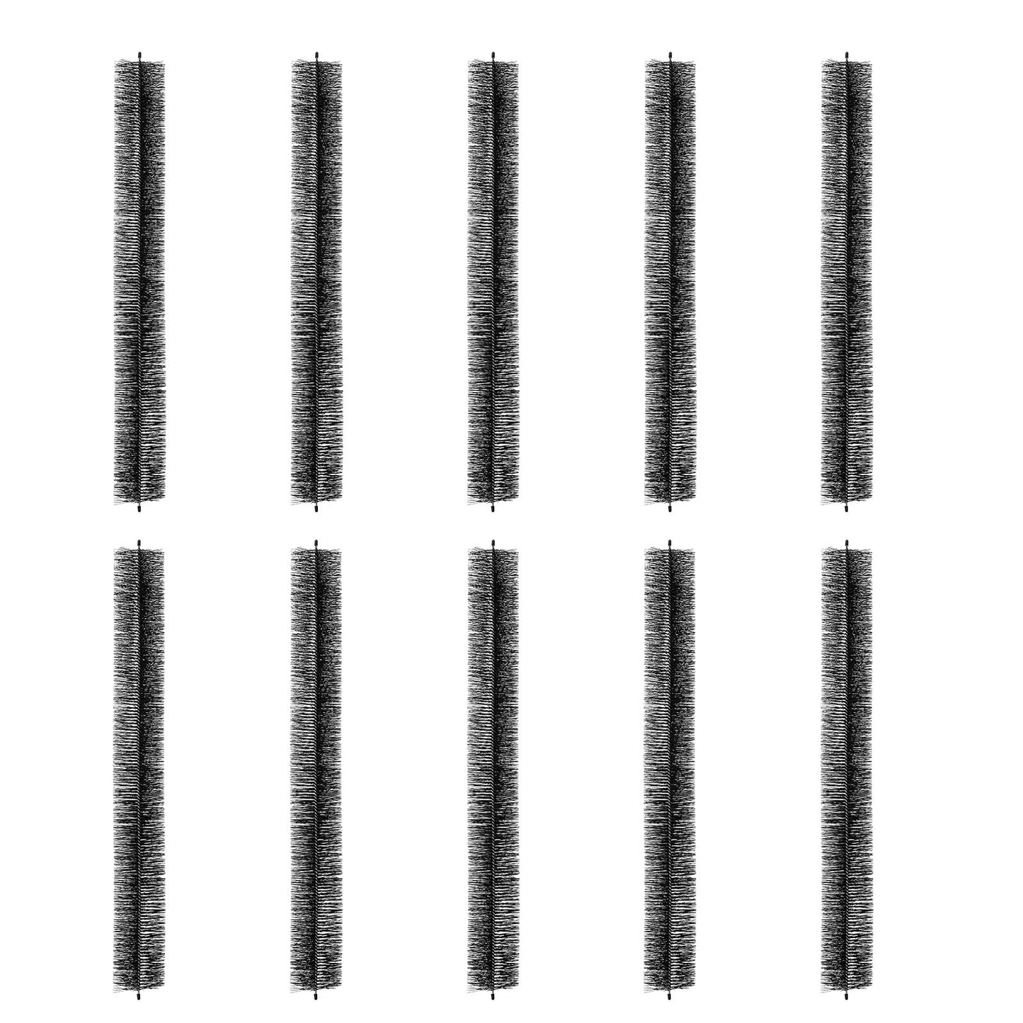 Rännborste, 30 fot total längd 4,33 tum diameter rännrengöringsverktyg, marknära rännborste Lövskydd för 5 tums rännor, enkelt rensa taklöv och skräp, 10-pack