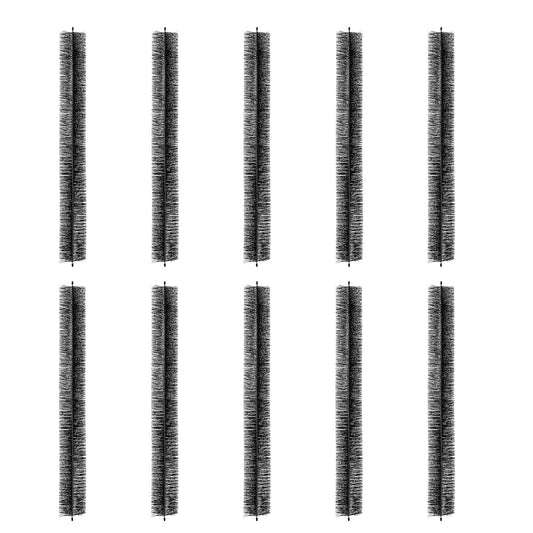Dachrinnenbürste, 9,1 m Gesamtlänge, 10 cm Durchmesser, Dachrinnenreinigungswerkzeug, bodennahe Dachrinnenbürste, Laubschutz für 12,7 cm Dachrinne, entfernt mühelos Blätter und Schmutz vom Dach, 10er-Pack