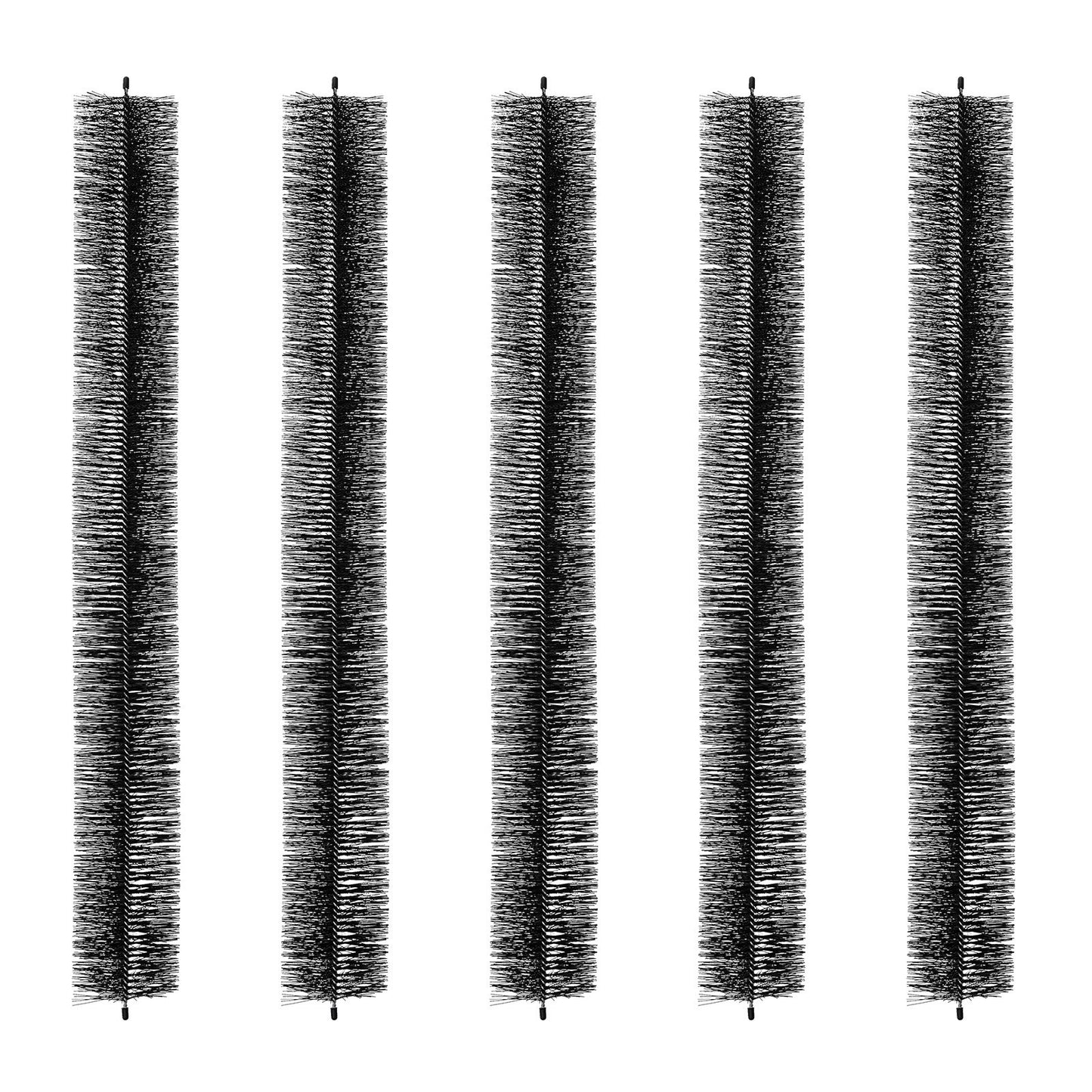 Rännborste, 15 fot total längd 4,33 tum diameter rännrengöringsverktyg, marknära rännborste Lövskydd för 5 tums rännor, enkelt rensa taklöv och skräp, 5-pack