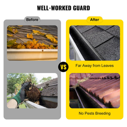 Gutter Guard Brush with 30ft Long Bristles, 4.33"(Dia) Gutter Brush Blade Guard Fits for 5 Inch Gutter, Galvanized Steel Wire Gutter Brush, No Tools, DIY Gutter Blade Guard to Keep Debris Out