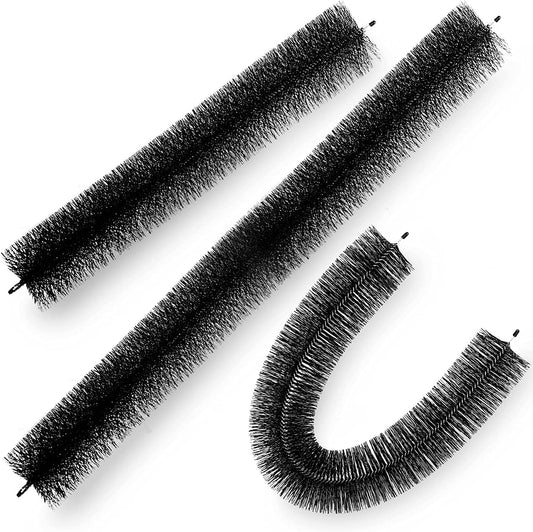 Gutter Guard Brush with 30ft Long Bristles, 4.33"(Dia) Gutter Brush Blade Guard Fits for 5 Inch Gutter, Galvanized Steel Wire Gutter Brush, No Tools, DIY Gutter Blade Guard to Keep Debris Out