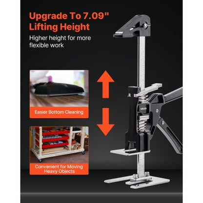 Labor-saving Jack 2 pcs 150 kg Load capacity Lift capacity up to 180 mm Black