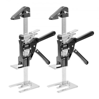 Arbetsbesparande Domkraft 2 st 200 kg Kapacitet 2 Lyftlägen upp till 165 mm Svart