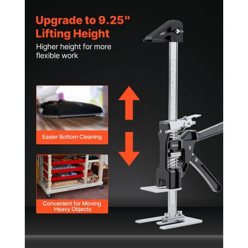 Labor-saving Jack 2 pcs 200 kg Capacity 2 Lifting positions up to 235 mm Black