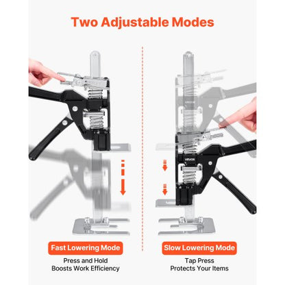 Labor-saving Jack 2 pcs 200 kg Capacity 2 Lifting positions up to 235 mm Black