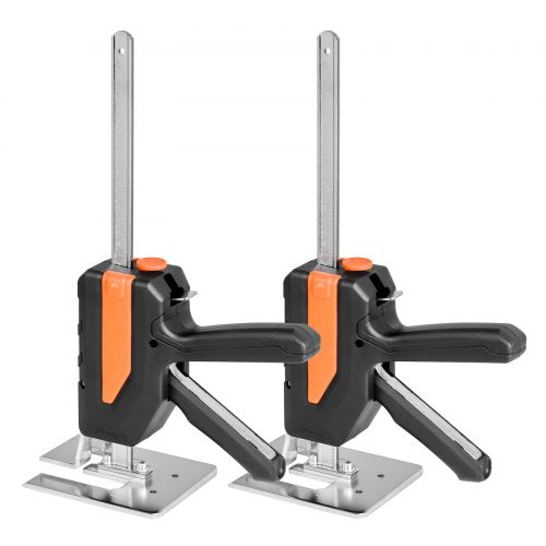 Arbetsbesparande Domkraft 2 st 200 kg Kapacitet 2 Lyftlägen till 195 mm Svart