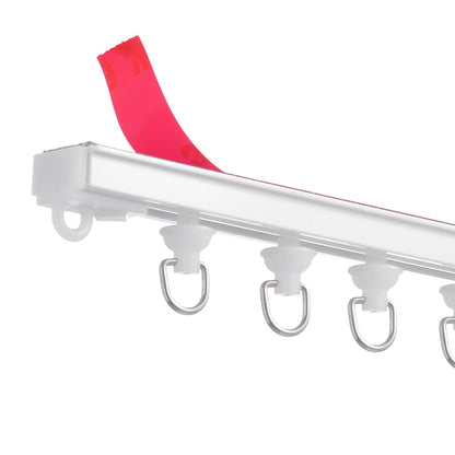 Ceiling Curtain Track Set 9.9 FT/3 Meter Self-Adhesive Room Divider White