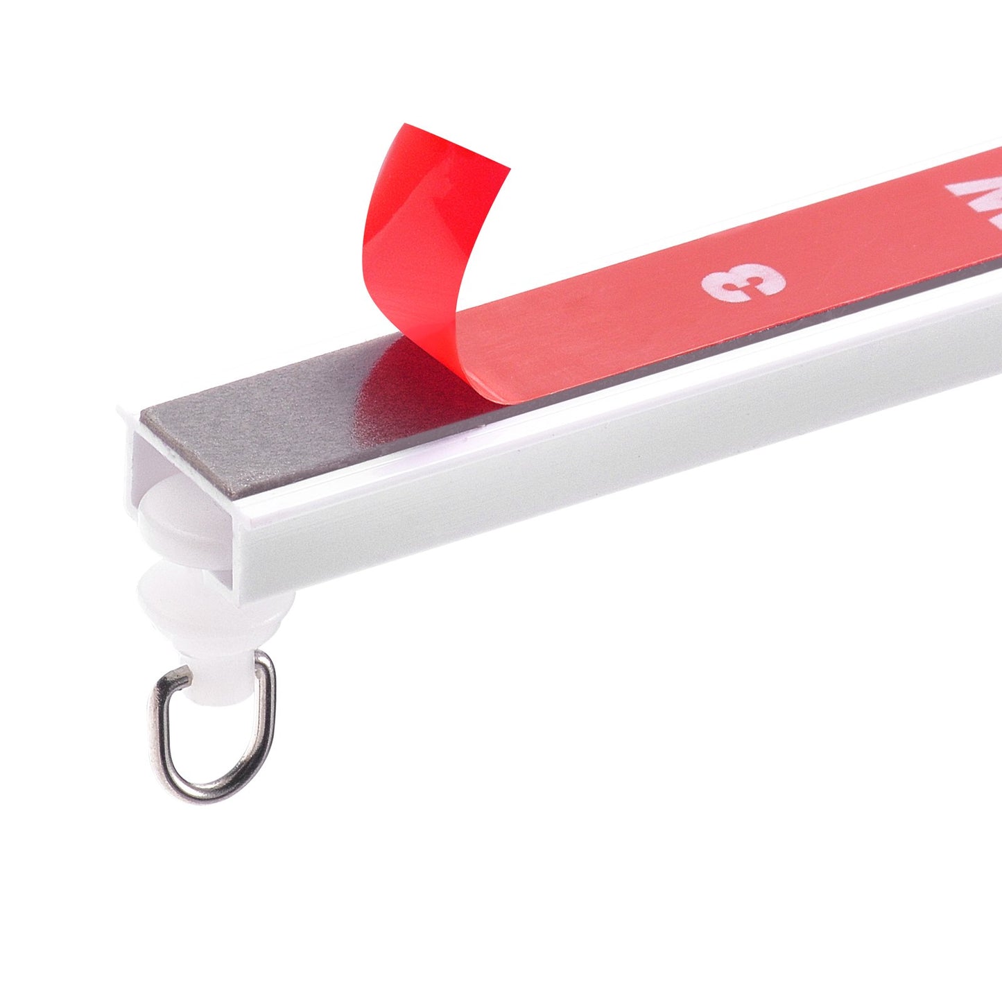 Ceiling Curtain Track Set 9.9 FT/3 Meter Self-Adhesive Room Divider White