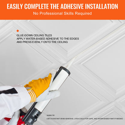 Takplattor 16-pack 20 x 20 i polystyren Enkel installation Limning