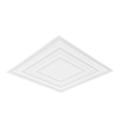 Ceiling tiles 12-pack 24 x 24 in PVC Easy installation White pin pattern