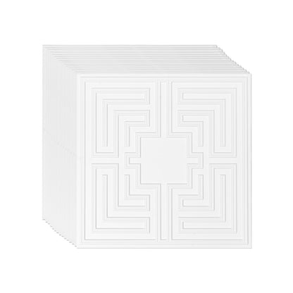Takplattor 12-pack 24 x 24 i PVC Enkel installation Vit ekomönster