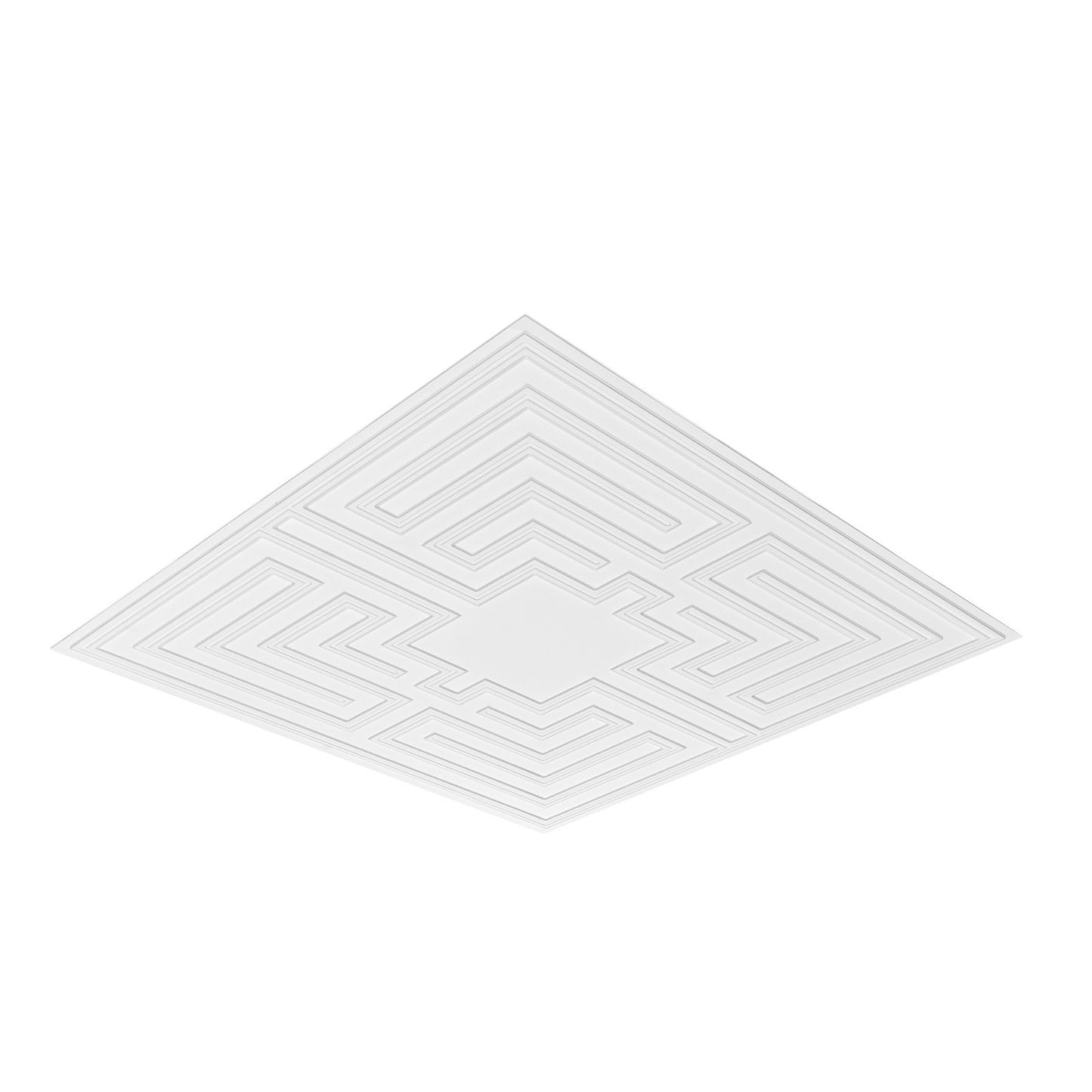Takplattor 12-pack 24 x 24 i PVC Enkel installation Vit ekomönster