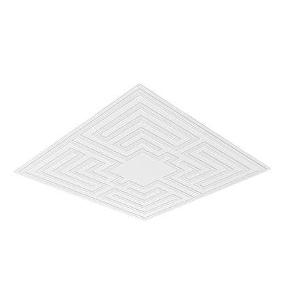 Takplattor 12-pack 24 x 24 i PVC Enkel installation Vit ekomönster