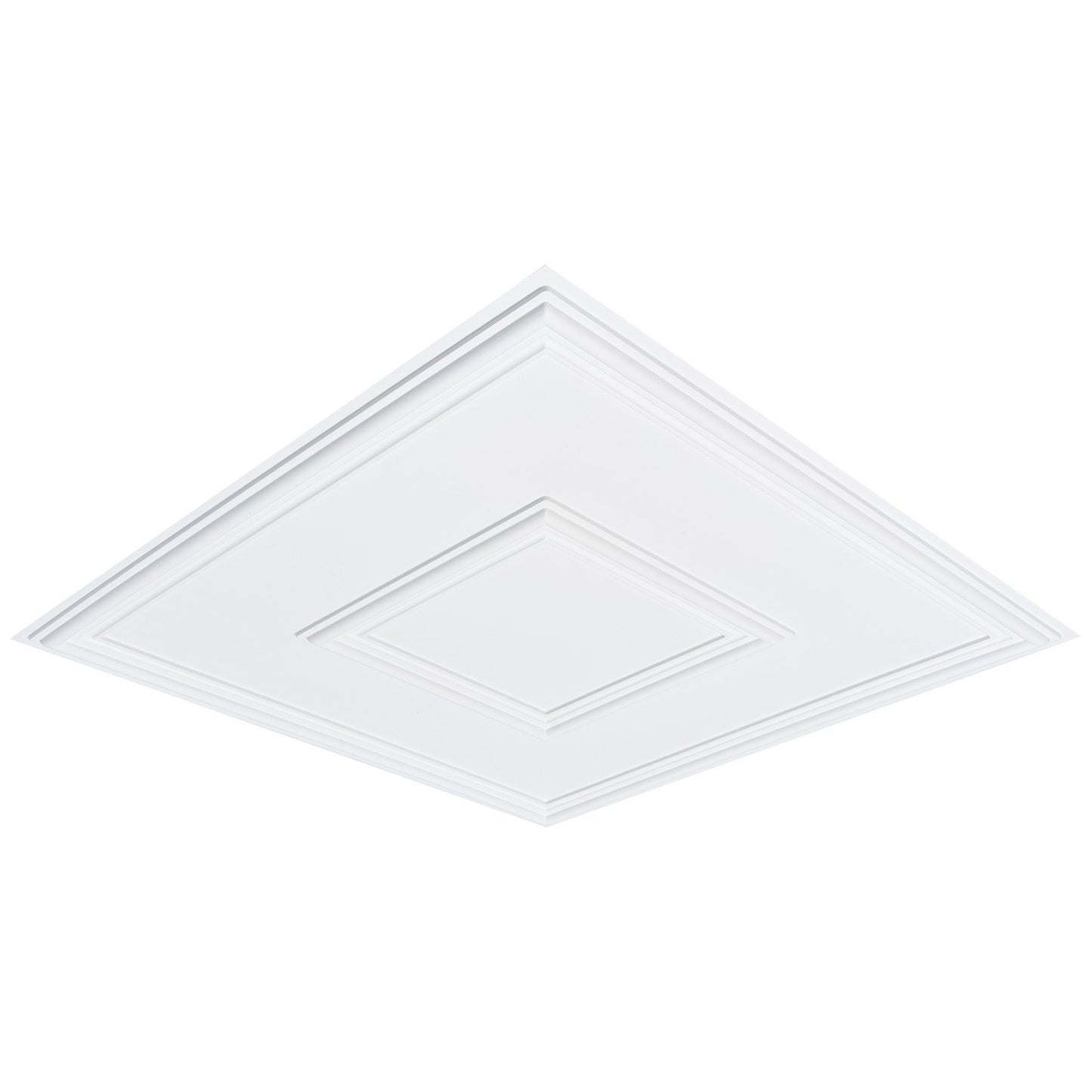 Takplattor 12-pack 24 x 24 i PVC Enkel installation Vit Geometrisk