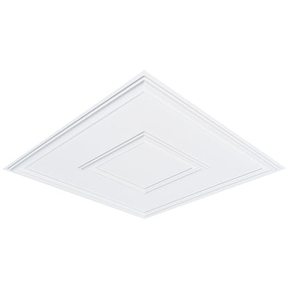 Takplattor 12-pack 24 x 24 i PVC Enkel installation Vit Geometrisk