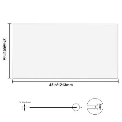 Takplattor 10-pack 24 x 24 i PVC-skum Brandklassad Slät Vit