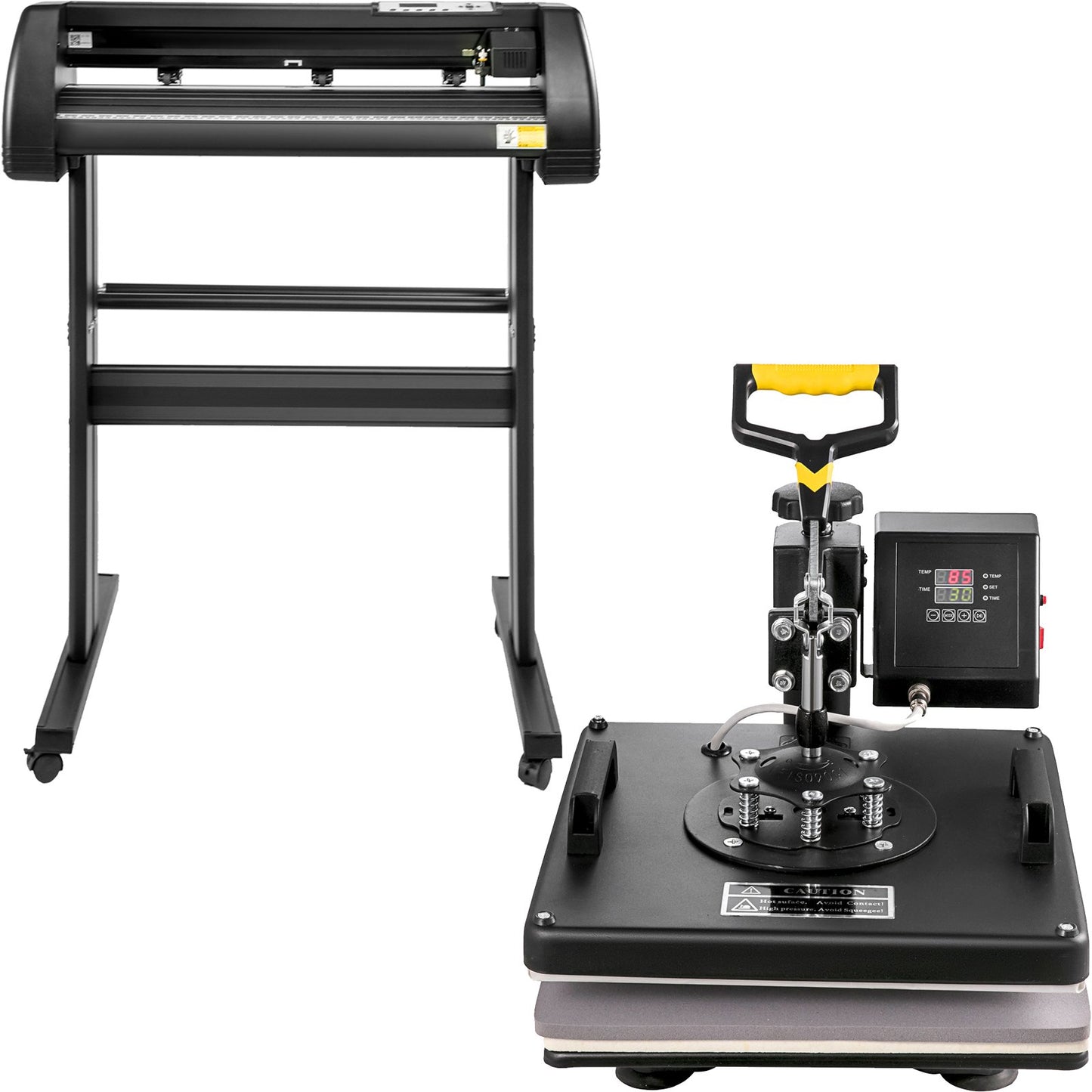 Machine de Presse Chaude 5 en 1 + Plotter de Découpe Traceur Coupe 720 mm, 38 x 38 cm Presse de Chaleur Pression de Coupe 10-500 g Kontr