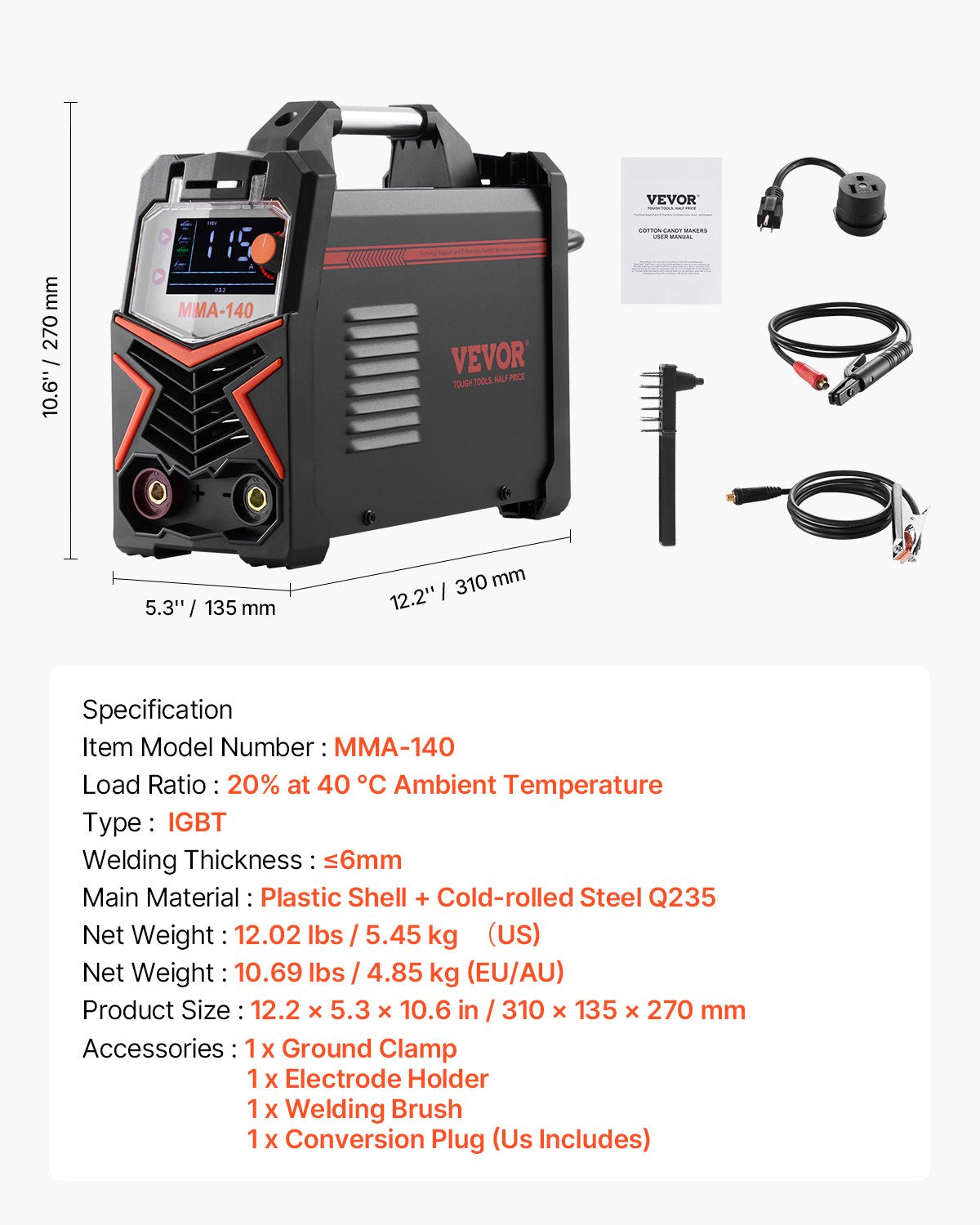 TIG Welder 4-i-1 svetsmaskin Pulse MMA Lift STICK IGBT Inverter LED