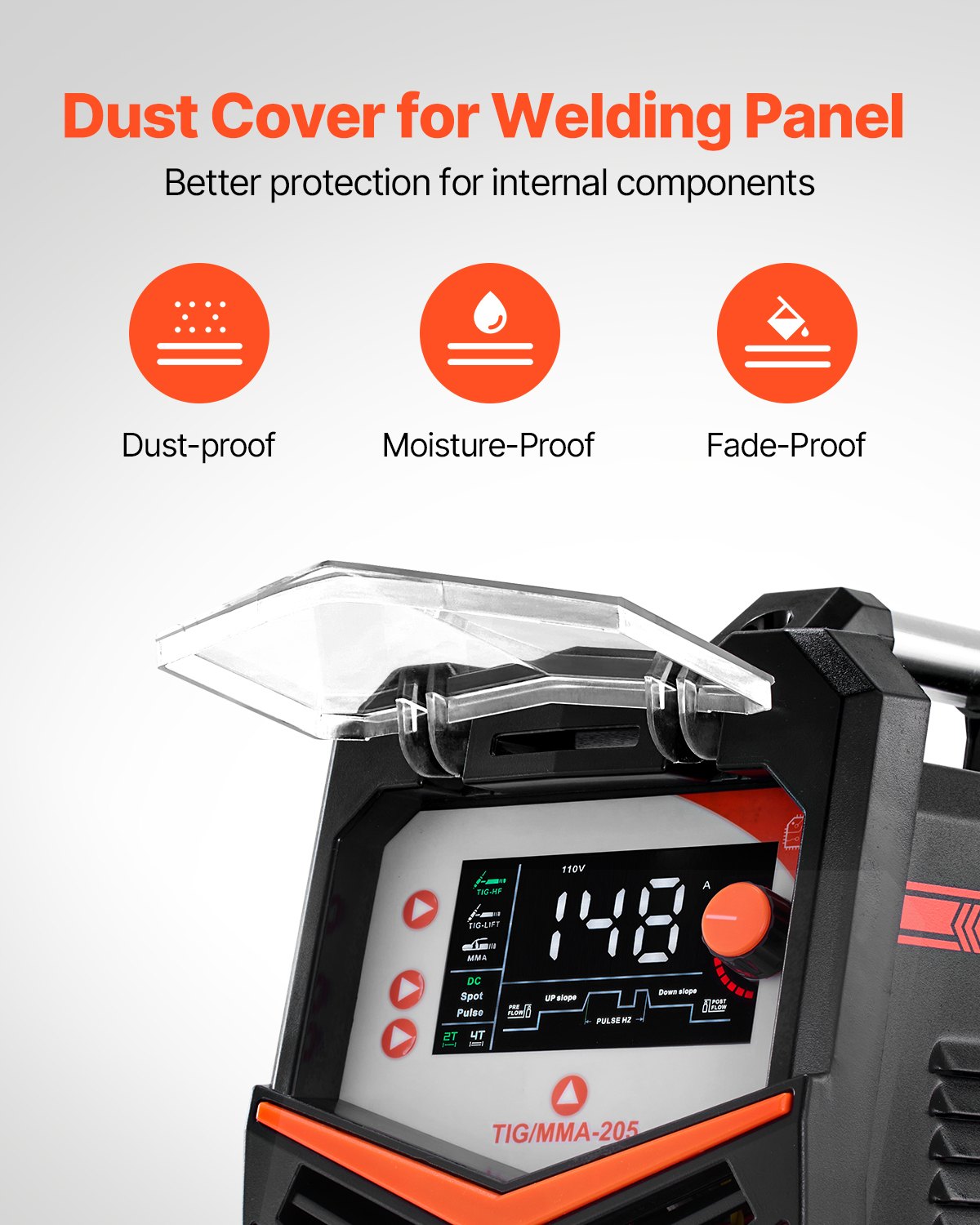 TIG Welder 3-i-1 svetsmaskin Pulse MMA Stick IGBT Inverter LED