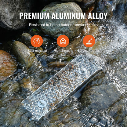 Gold Panning Kit med Mini Sluice Box, 12" Aluminium Gold Mining Utrustning, 16 ST Gold Prospecting Kit med Gold Pan, Classifier Screen, Separeringsmagnet, Dragsko Ryggsäck och tillbehör