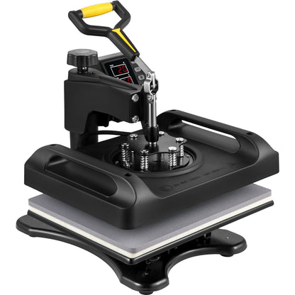 Wärmepresse 12 x 15 Zoll 6-in-1-Wärmepresse 360°-Drehung Schwenkbare Wärmepresse 1000-W-Sublimationsmaschine 6-in-1-Schwarzhemd-Druckmaschine Doppelrohrheizung für DIY-Tassen, Kappen, T-Shirts