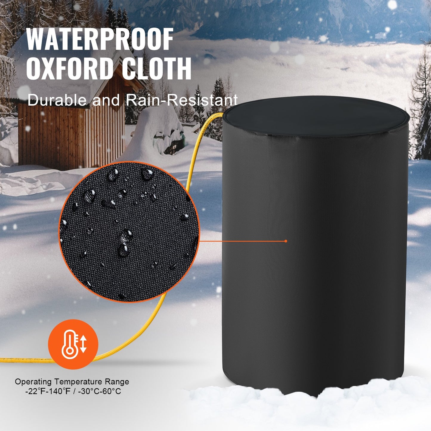 55 Gal metalltrumvärmare 1300W 0-145℉ Justerbar med oberoende termostat