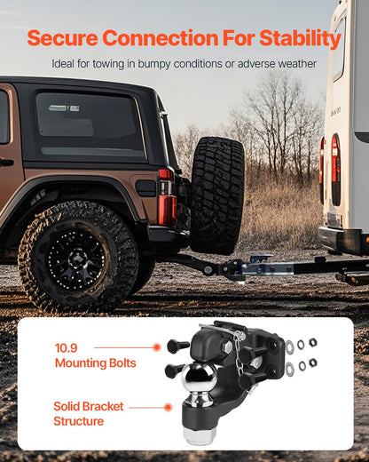 Bolzenkupplung 2-5/16" Halterung Kupplungskugel für 2,5"-3" Lünettenring 20000 lbs