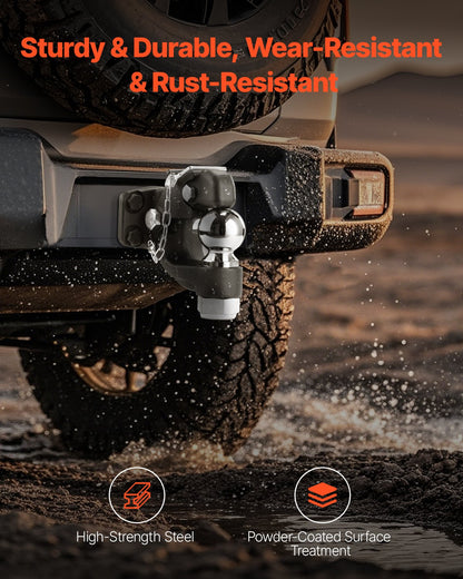 Bolzenkupplung 2-5/16" Halterung Kupplungskugel für 2,5"-3" Lünettenring 20000 lbs