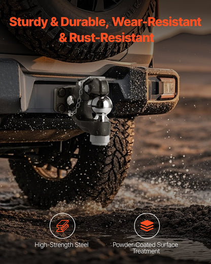 Bolzenkupplung 2-5/16" Halterung Kupplungskugel für 2,5"-3" Lünettenring 30000 lbs