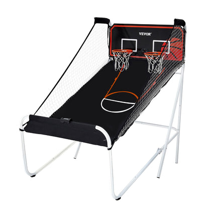 Hopfällbar inomhus Double Shot Basket Arcade Game 2 Player 5 Balls