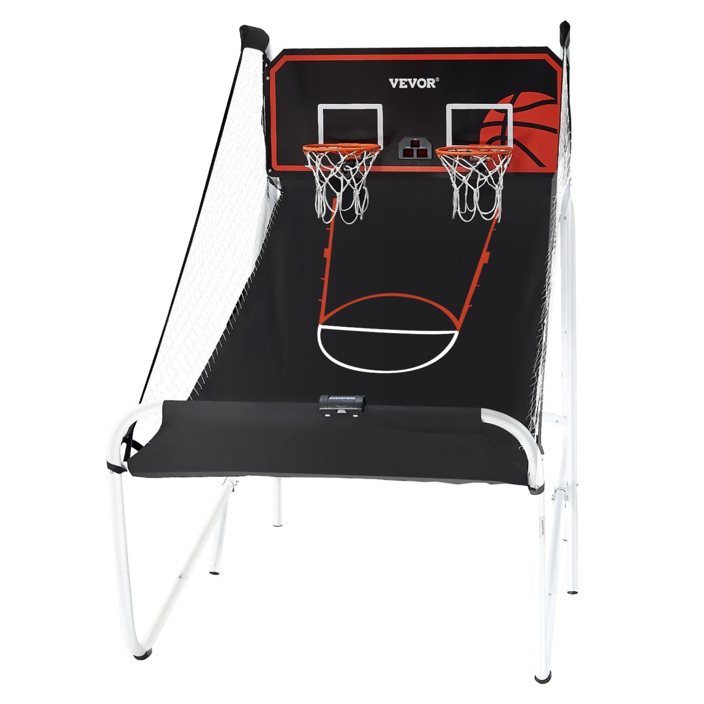 Hopfällbar inomhus Double Shot Basket Arcade Game 2 Player 5 Balls