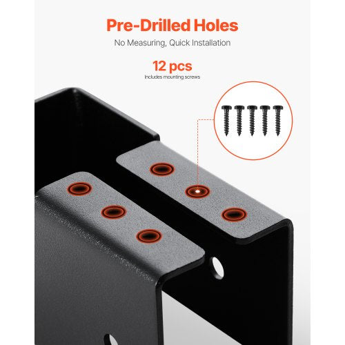 12 pcs. joist brackets for 1.93x3.62 inch/49x92 mm joist concealed joist bracket