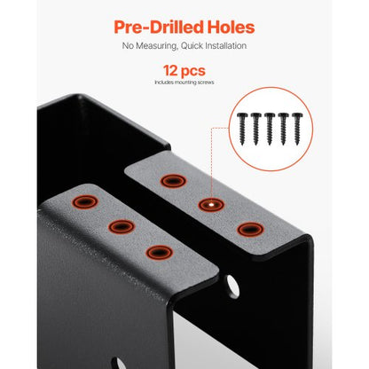 12 pcs. joist brackets for 1.93x3.62 inch/49x92 mm joist concealed joist bracket