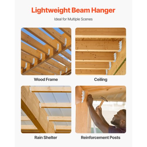 Floor joist hanger for wall mounting, internal dimensions 40x38x199 mm, 50 pcs.