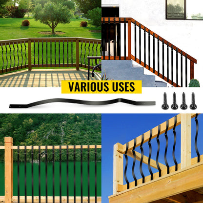 Deckbaluster Metalldeckspindeln 51er-Pack 32,25 Zoll Eisentreppengeländer