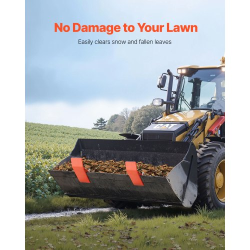 Traktorskopskydd, 2 st kraftiga stålkantskydd för skopor, kantdämpare halkskydd med dubbla sexkantiga låsmuttrar och bultar, för snö, lövborttagning och grusspridning (orange) |  EU