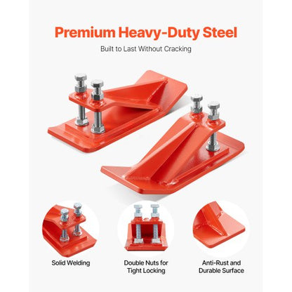 Traktorskopskydd, 2 st kraftiga stålkantskydd för skopor, kantdämpare halkskydd med dubbla sexkantiga låsmuttrar och bultar, för snö, lövborttagning och grusspridning (orange) |  EU