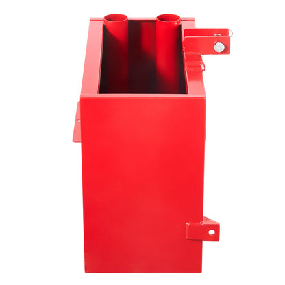 Ballast Box 3 Point Kategori 1 Traktor Quick Tach Hitch Motvikt Röd