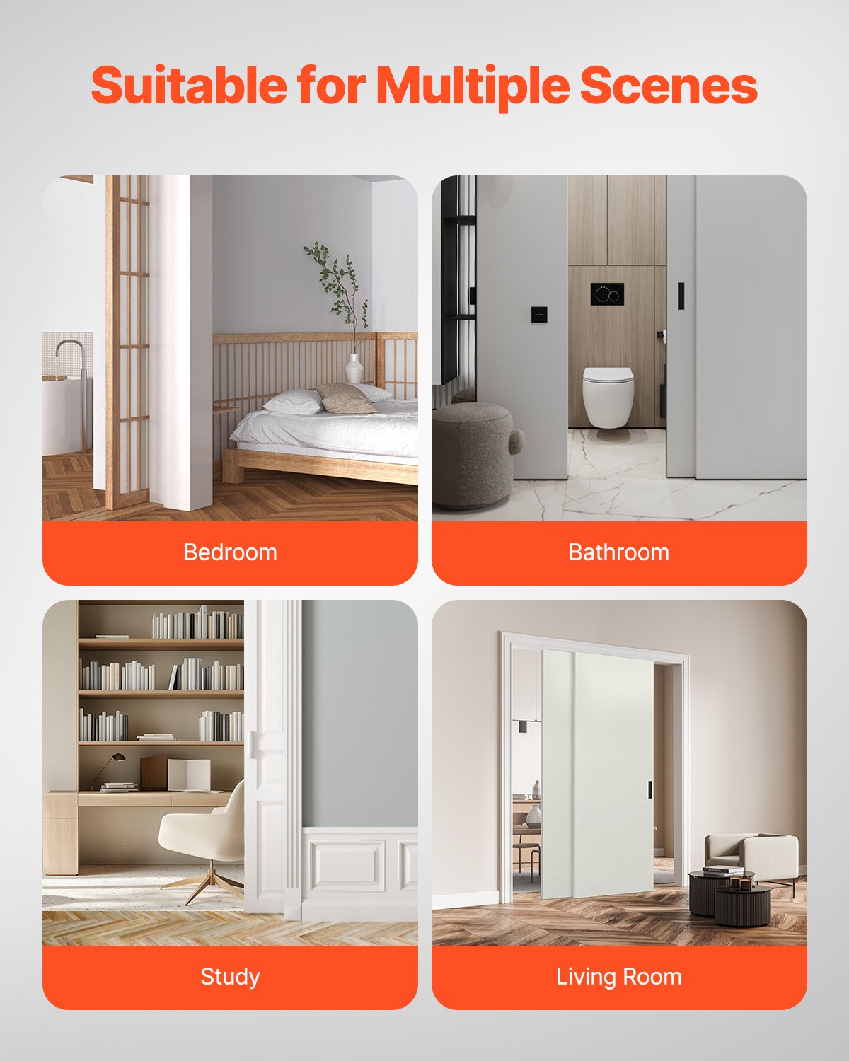 Bypass Door Hardware 4ft Bypass Closet Door Track Kit för 2-dörrssystem