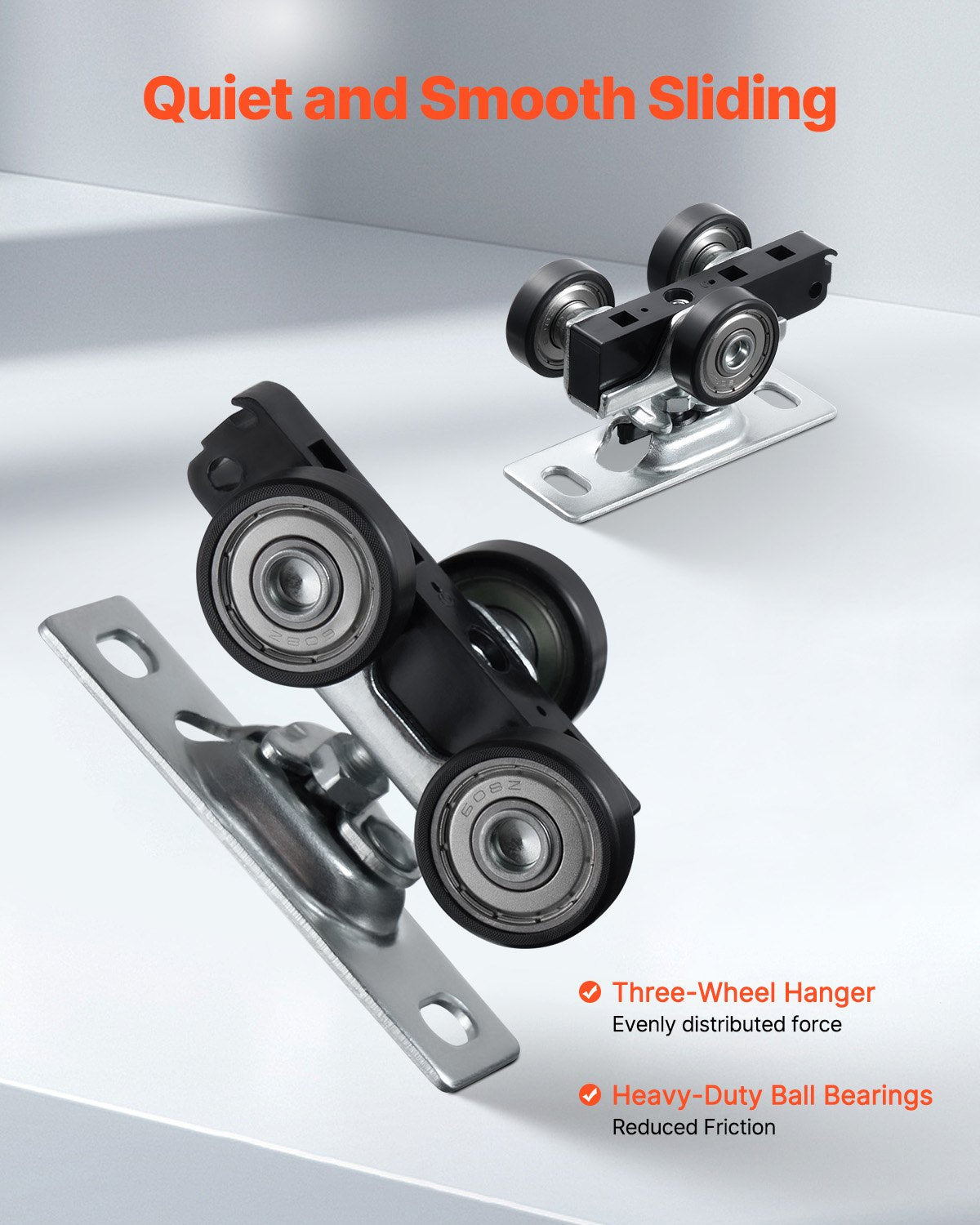 Pocket Door Track Kit 5 ft Heavy Duty Pocket Door Hardware Kit 3 Wheels