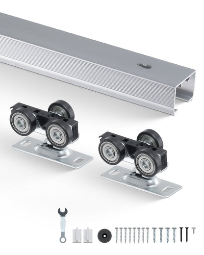 Pocket Door Track Kit 6 ft Heavy Duty Pocket Door Hardware Kit 3 hjul
