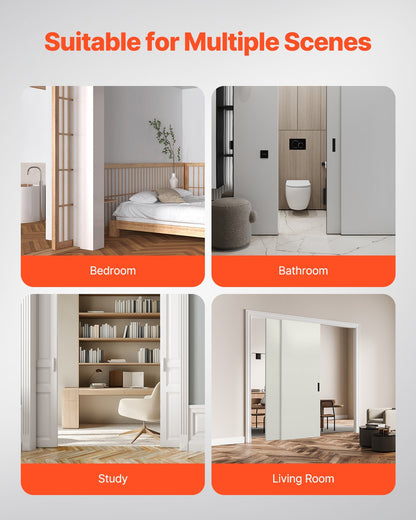 Bypass Door Hardware 8ft Bypass Closet Door Track Kit for 2-Door System