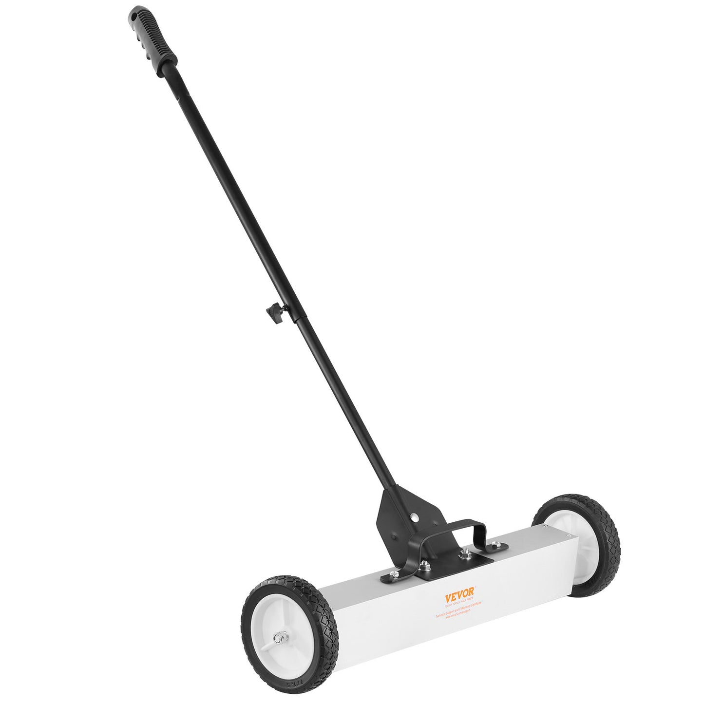 50 pund rullande magnetisk sopmaskin med hjul, magnetisk pickup sopmaskin av trycktyp, 24-tums pickup med stor magnet Grässopmaskin med teleskopiskt handtag, enkel rengöring av verkstadens garagegård