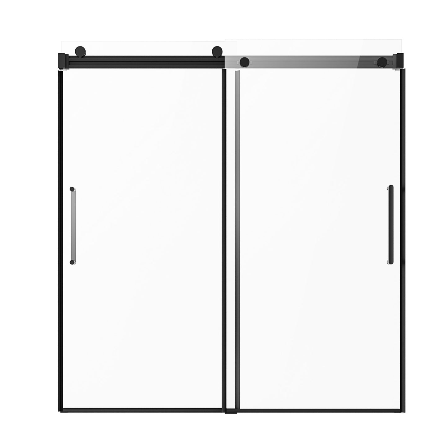 Frameless Sliding Tub Door 56-60 inch W x 60 inch H Frameless Shower Door