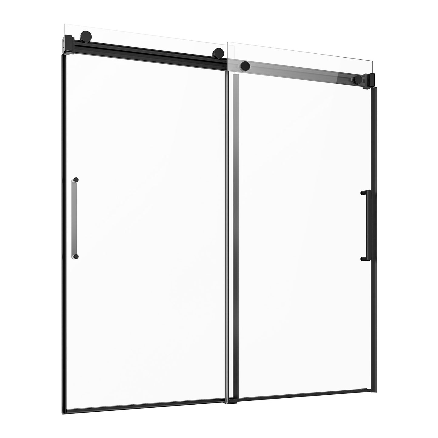 Frameless Sliding Tub Door 56-60 inch W x 60 inch H Frameless Shower Door