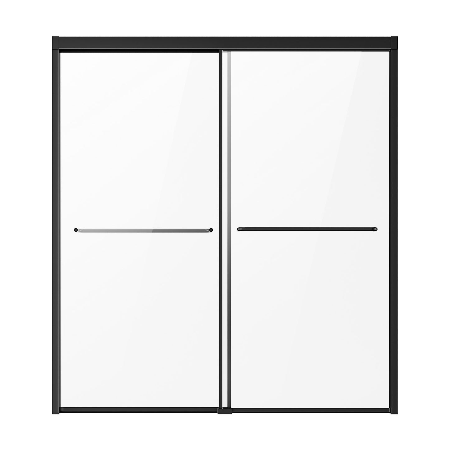 Bathtub Shower Door 50-60 inch W x 60 inch H Semi-Frameless Bypass Bathtub Door