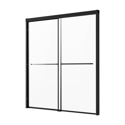 Bathtub Shower Door 50-60 inch W x 60 inch H Semi-Frameless Bypass Bathtub Door