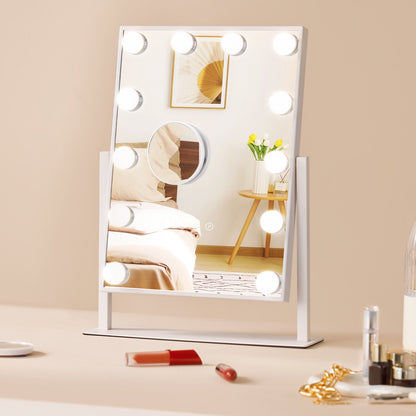 Hollywood Makeup-sminkspegel med lampor 5x förstoring 16,1x11,8 tum