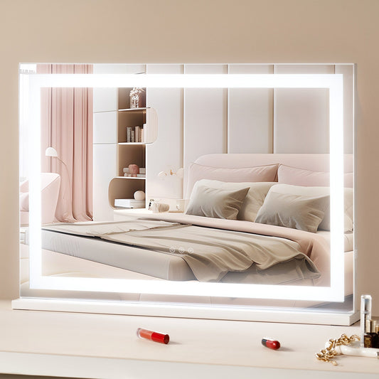 Lighted Makeup Mirror 3 Color Vanity w/ USB Desktop Väggfäste 31,5x21,7in