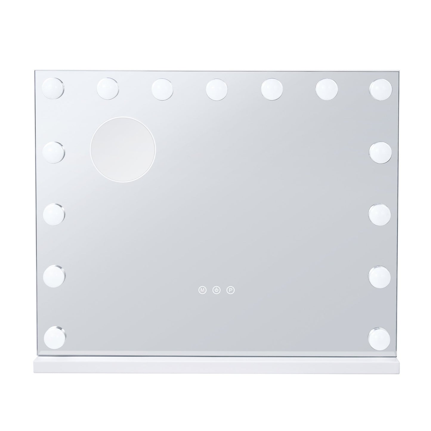 Hollywood sminkspegel med lampor med USB-bord väggfäste 22,8x18,1 tum
